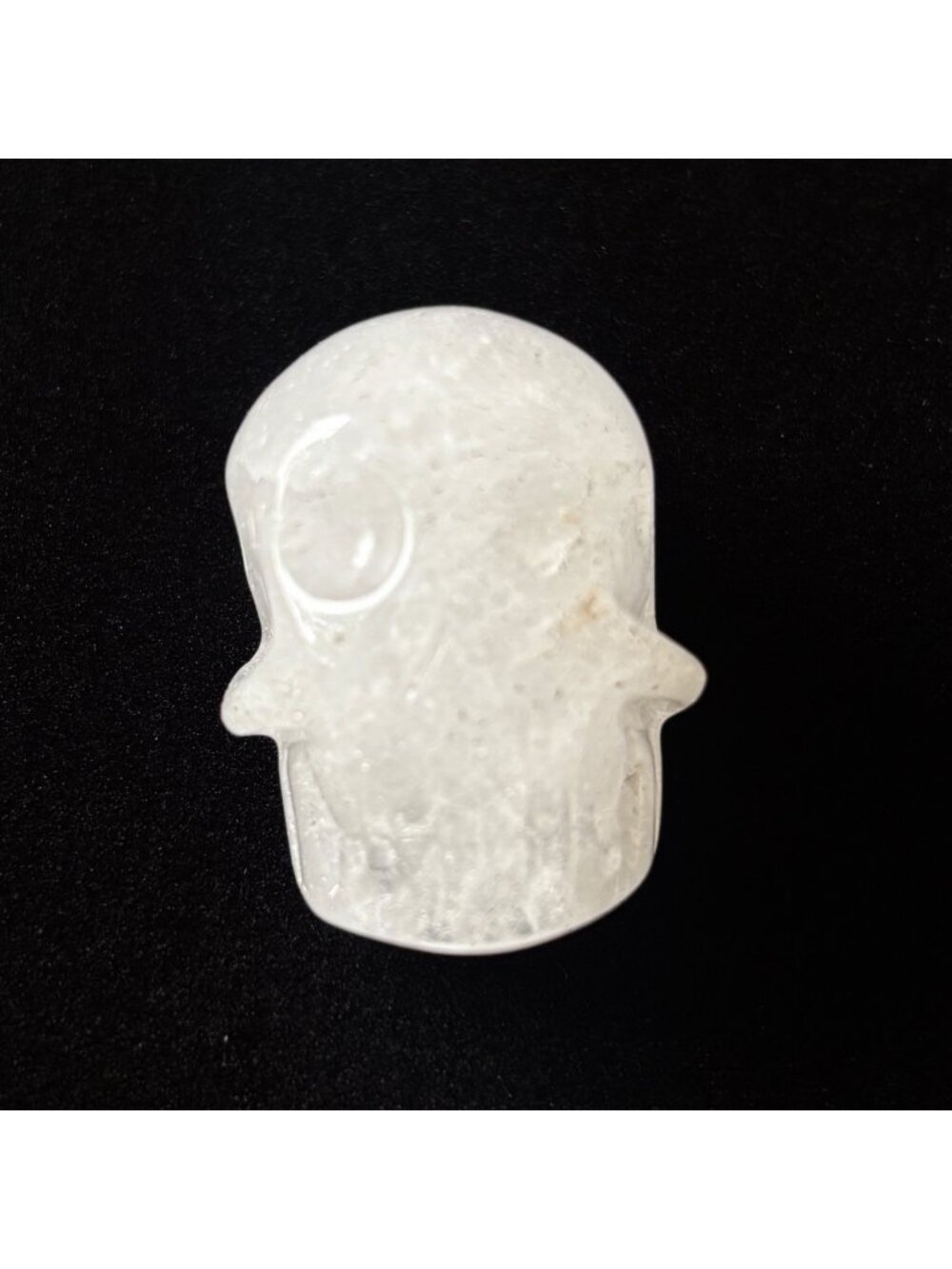 Snow Quartz Crystal Skull Bead Hand Carved Drilled Pagan Altar Supply